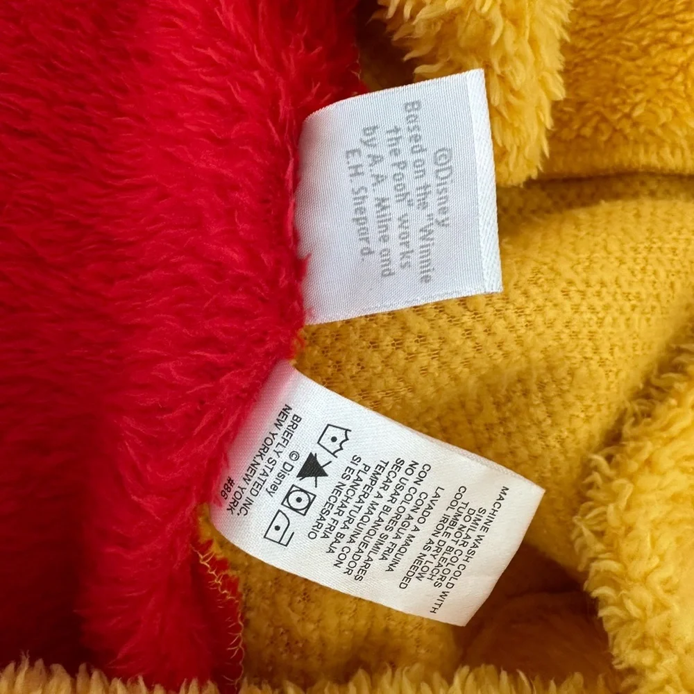 Y2K Disney Winnie the Pooh Women’s Hooded Pooh Zip Onesie Pjs Costume Size Small - Picture 7 of 15